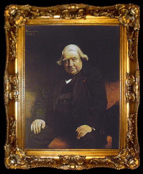 framed  Leon Bonnat Portrait of Ernest Renan,, ta009-2
